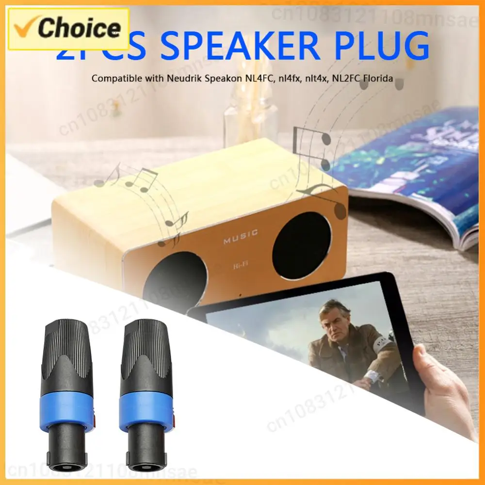 Conectores de Áudio de 4 Polos para Caixas de Som, Plugues com Trava de Torção, Recarregáveis, Portáteis, Sem Fio, para Neutrik Speakon NL4FC