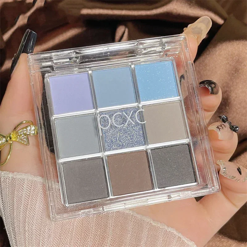 9-farbige Schokoladen-Lidschatten-Palette, matt, perlglänzend, Glitzer, Erdfarben, Lidschatten-Palette, glänzende Pailletten-Augenpigmente, dauerhaftes Make-up – Detail 8