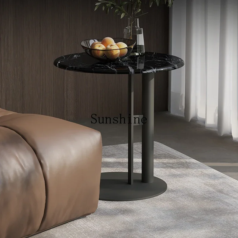 

Italian minimalist microcrystalline stone coffee table living room sofa light luxury high-end small table