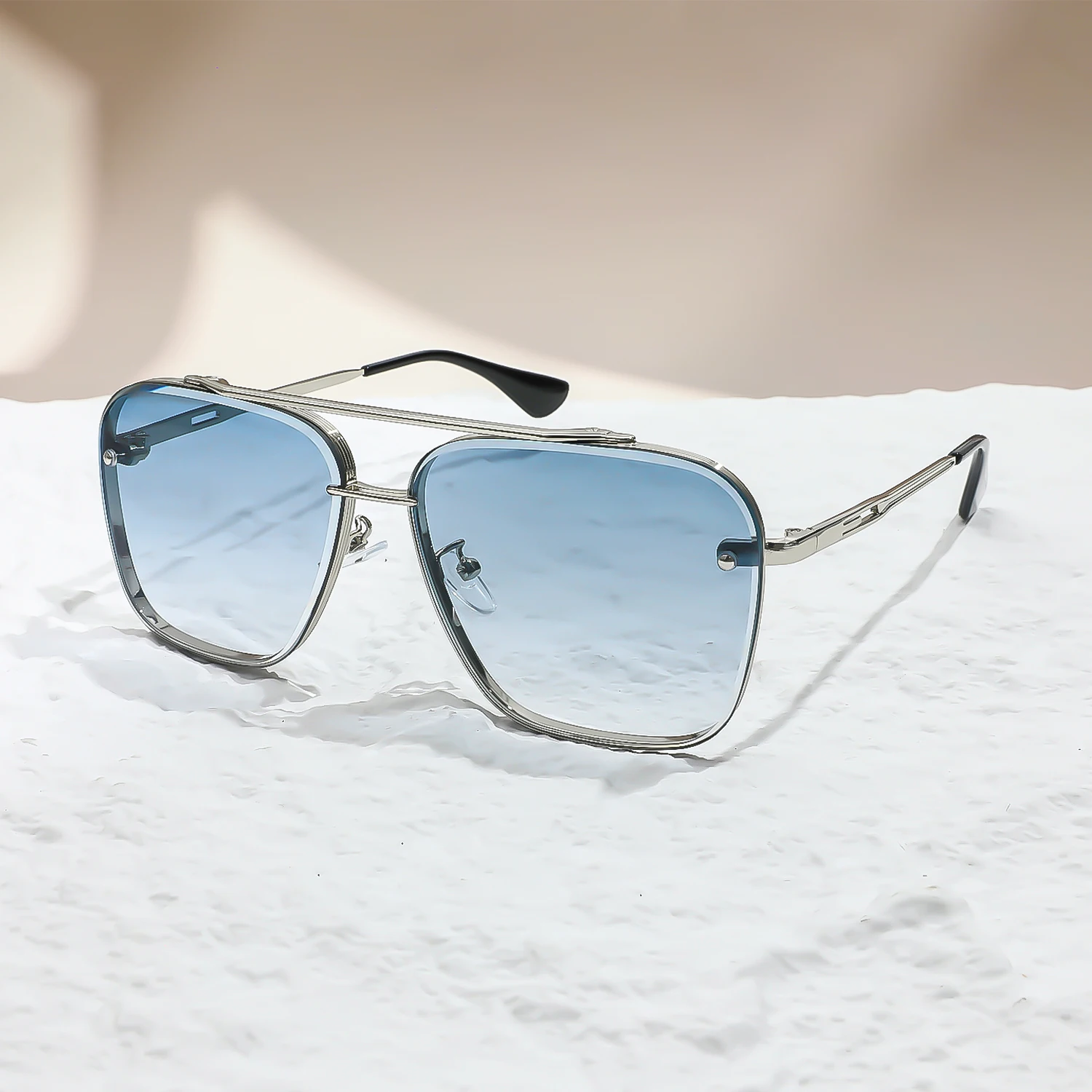 Metall Punk Großen Rahmen Sonnenbrille für Männer Frauen Coole Fahren Gläser Marke Design Quadrat Sonnenbrille Brille UV400 Brillen – Detail 2