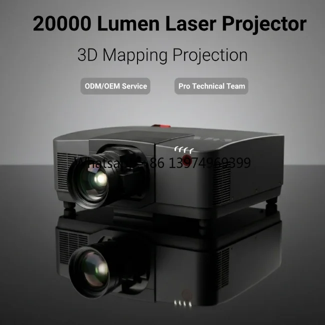 20000 Lumen High Brightness Laser Projector Interchangeable Lenses for 3D Mapping Outdoor Large Venues Pro-AV Video Projection