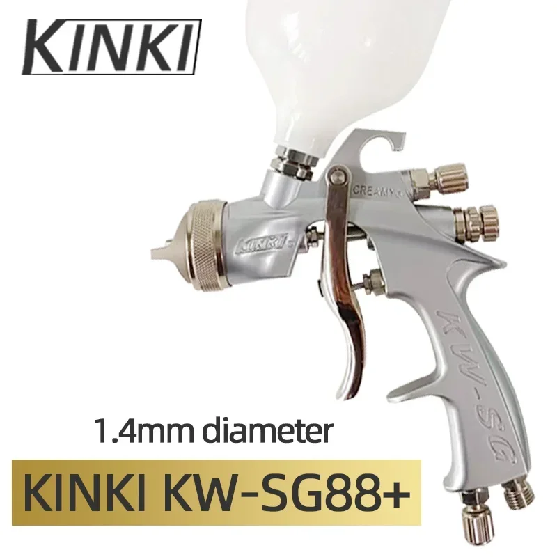 

Japan KINKI KW-SG 88 Spray Gun Car Paint Coating 1.4mm Nozzle High Atomization Gravity Paint Gun On The Pot
