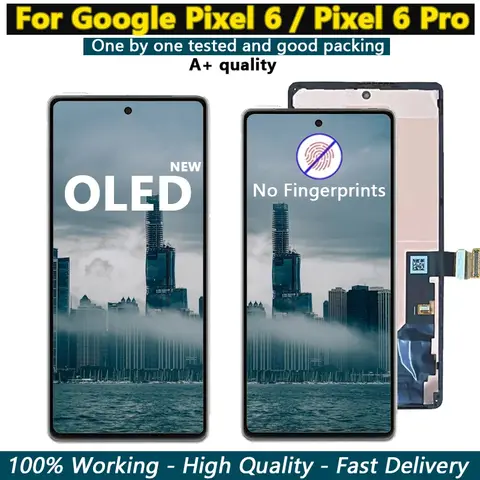 A + nueva pantalla LCD OLED para Google Pixel 6 LCD para Google Pixel 6 Pro sin marco pantalla táctil digitalizador reemplazo del ensamblaje
