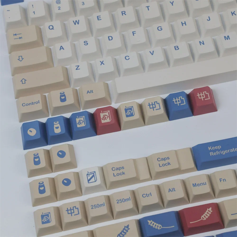 142 Keys/set GMK Soyamilk Keycaps PBT Dye Sublimation Keycap Cherry Profile Key Caps With ISO Enter 7U Spacebar For HHKB
