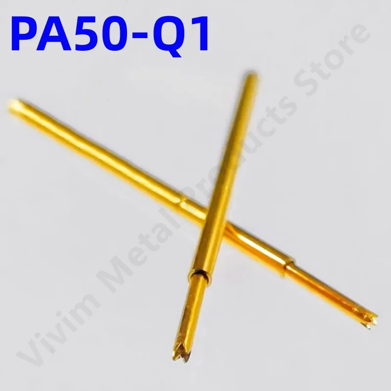 

100PCS PA50-Q1 Spring Test Probe PA50-Q Test Pin Test Tool 16.35mm Dia0.68mm Gold Needle Tip Dia 0.48mm Pogo Pin P50-Q P50-Q1