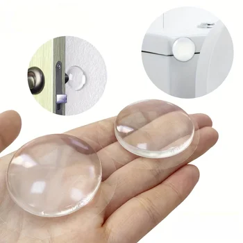 Door Knob Wall Shield Clear Soft Rubber Door Stopper Door Ha...