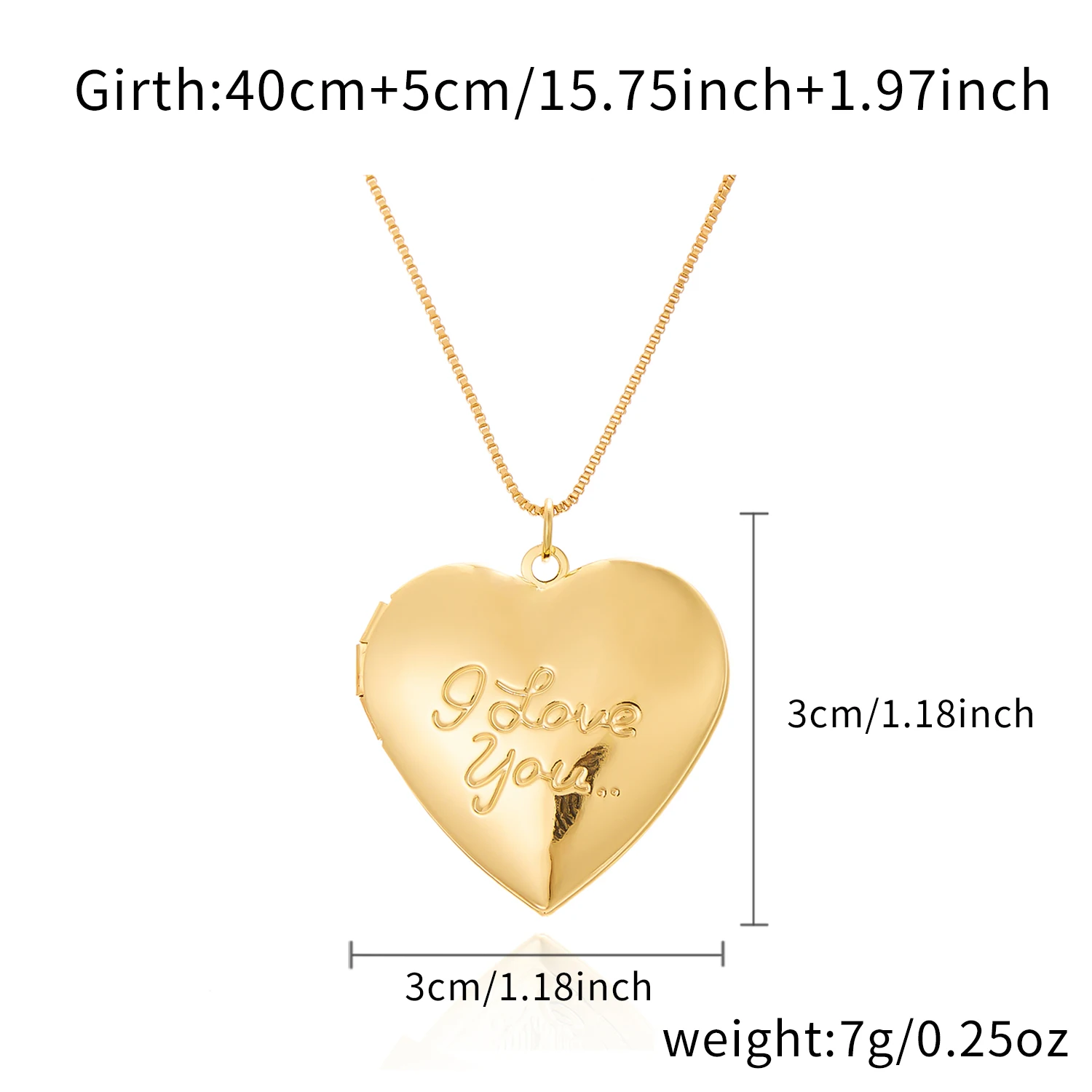 Vintage-Halskette mit geschnitztem Herz-Medaillon in Goldfarbe für Frauen, personalisierter Foto-Anhänger, romantisches, ästhetisches Valentins-Schmuckgeschenk – Detail 15