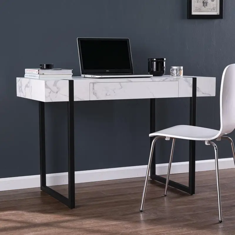

Modern Faux Marble Desk - Stylish Office Workspace Furniture, Contemporary Design for Home & Office Use