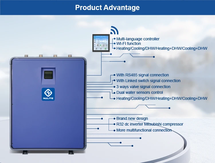 

TFL R32 10kw 20kw 40kw Inverter Geothermal Ground Source Heating System Water to Water Source Heat Pump