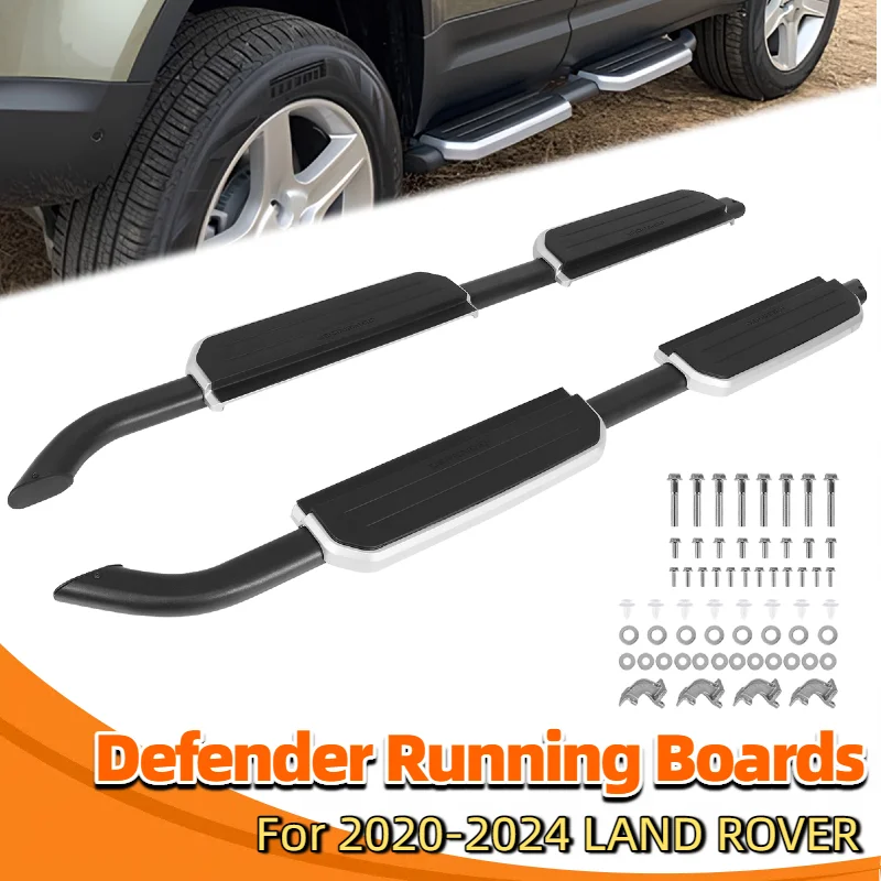 

Для 2020-2024 Land Rover Defender, доски для бега, износостойкие направляющие, высоконесущие полосы для почек, аксессуары для авторемонта