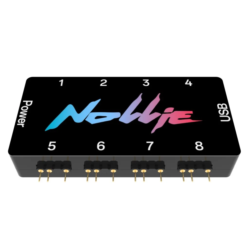 Nollie SignalRGB OpenRGB Universal 5V 3PIN ARGB محور تحكم غير متزامن للكمبيوتر حافظة الكمبيوتر مراوح التبريد شريط إضاءة