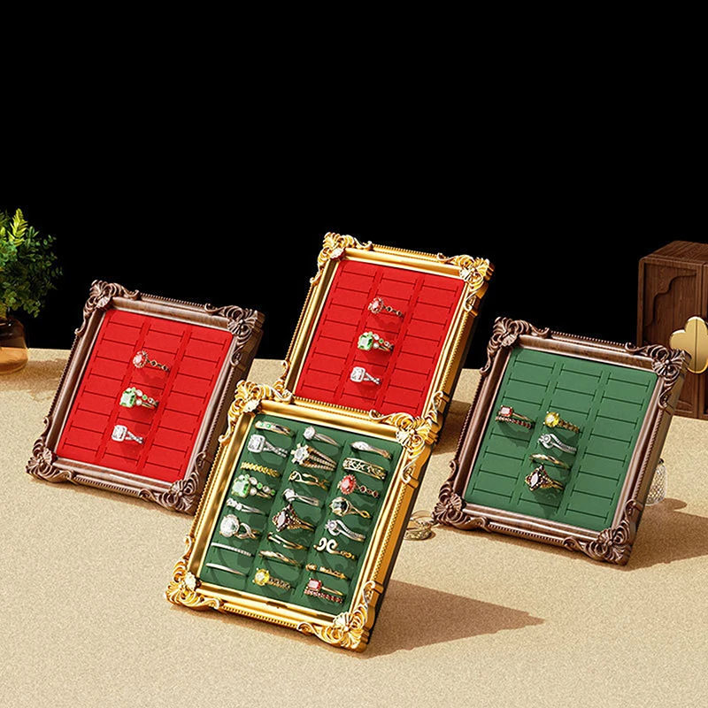 1 шт. винтажная стойка для ювелирных изделий, фоторамка в европейском стиле, лоток для хранения колец и ювелирных изделий, украшения для туалетного столика