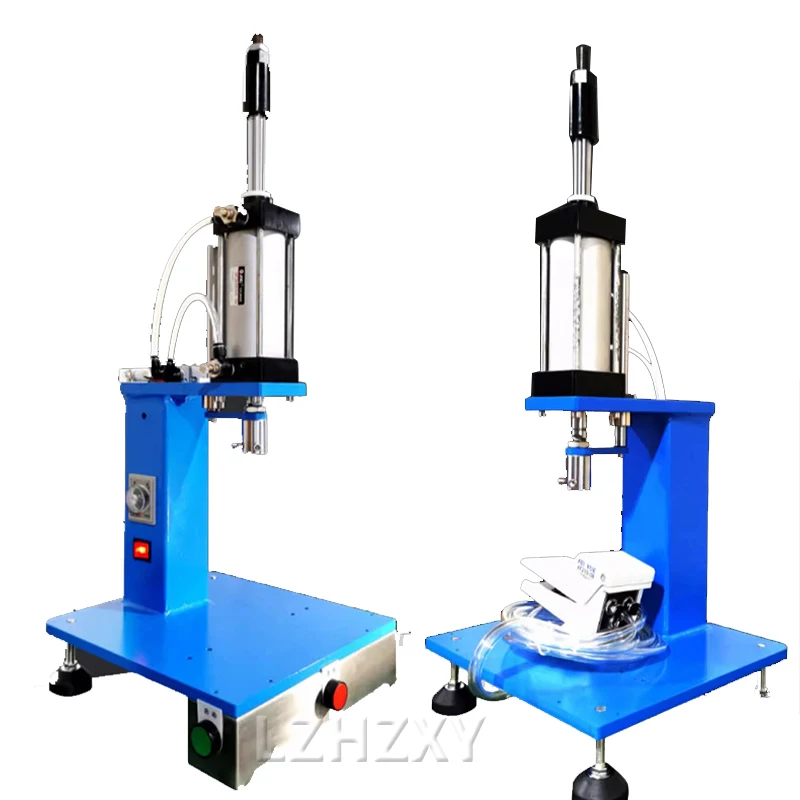 220VAC 10W Vertical Pneumatic Punch Press Hole Punching Machine Foot Pedal Manual for Bending Riveting Extrusion Forming