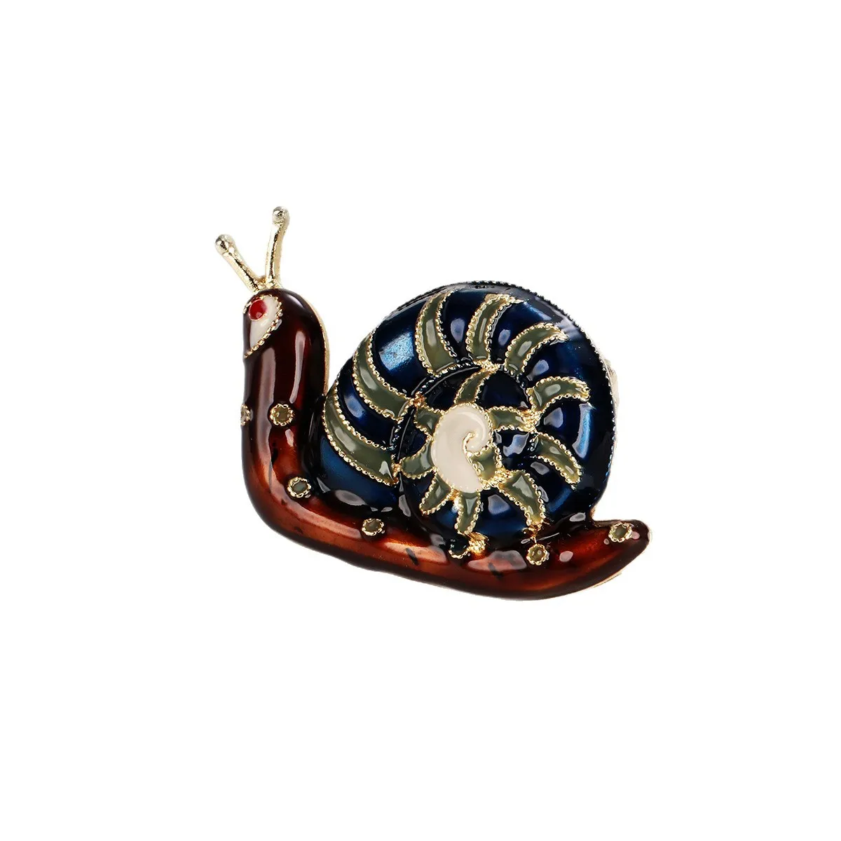 

Fashionable Enamel Colored Glaze Snail Brooch, Painted Animal Pin, Unisex Party Daily Coat, Dress Collar And Accessory