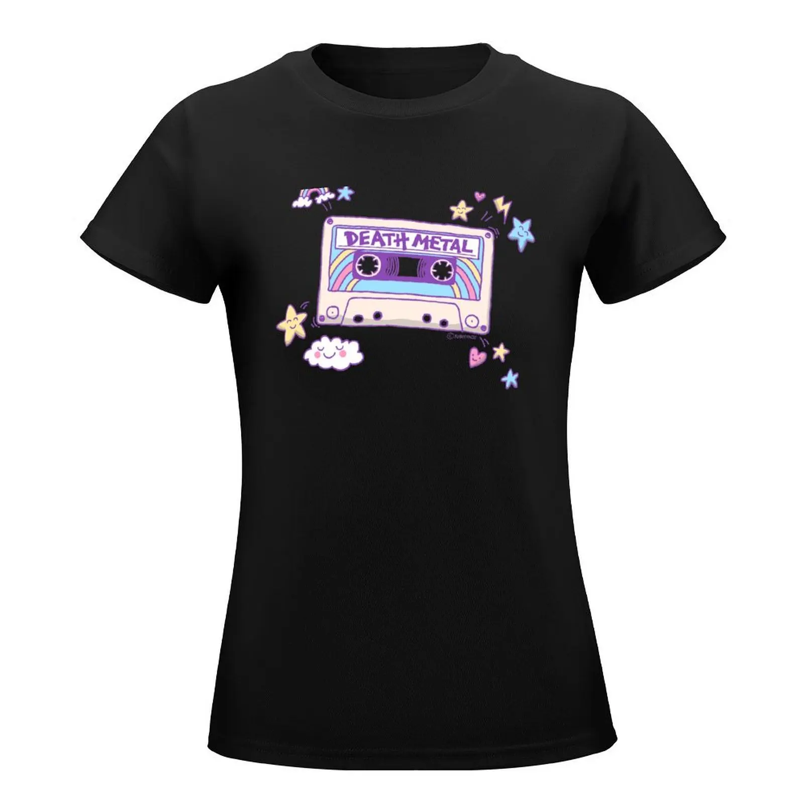 Death Metal Cassette Tape T-Shirt cute tops animal prinfor customs kawaii clothes t-shirt dress for Women sexy