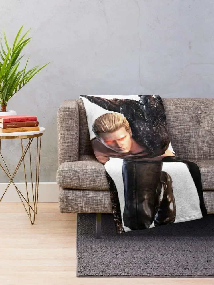 Albert Wesker Throw Blanket Extra Large Throw bed plaid funny gift Blankets