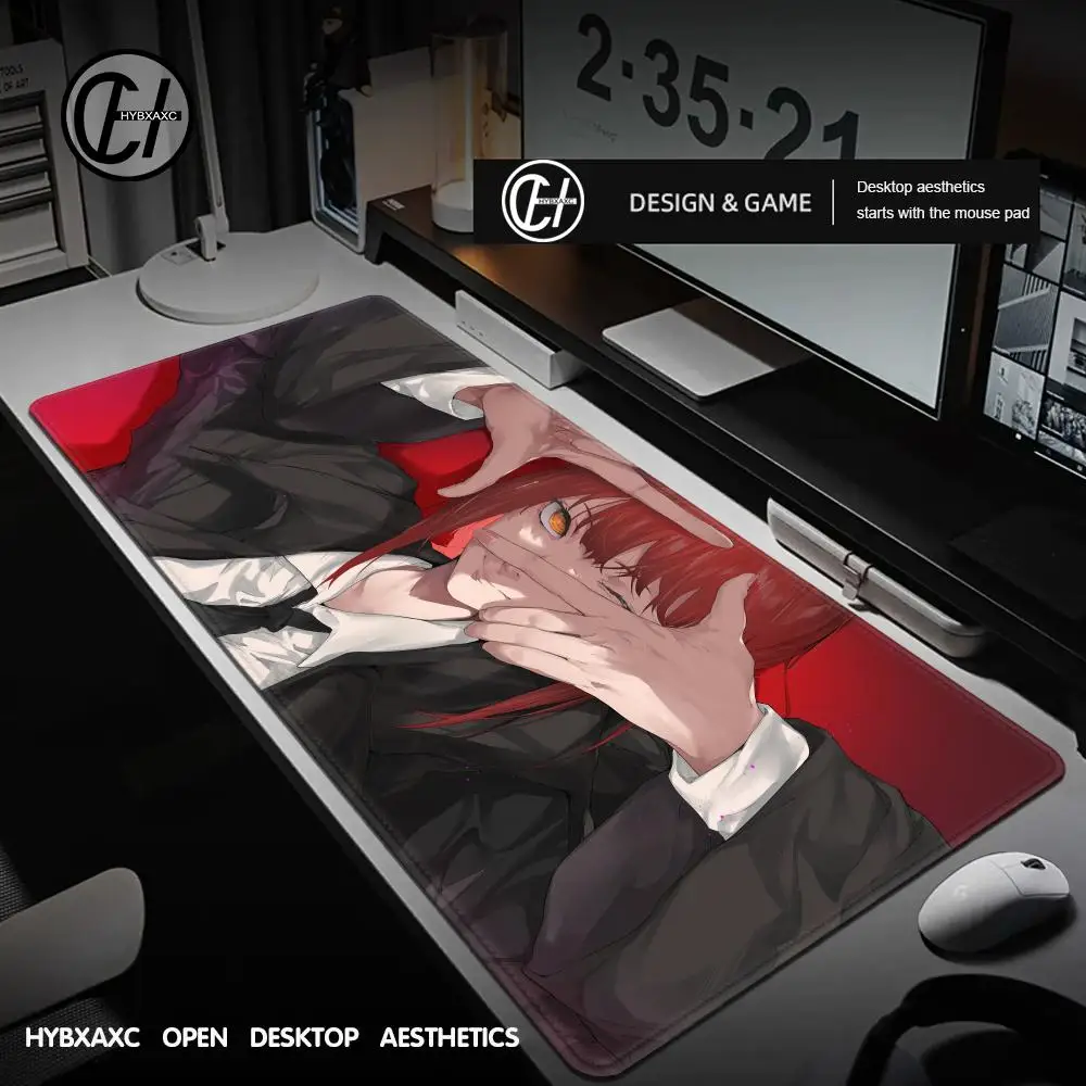 

Anime Chainsaw Demon Large Mouse Pads Makima Power Aki Denji Mousepad Computer Laptop Gamer Pad PC Gaming Accessories Desk Mats