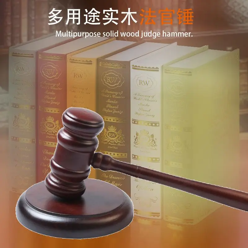 Lawyer Judge Hand Hammer Handmade Wood Auction Hammer Wooden Moot Court Props Table Cards Judge Clothes