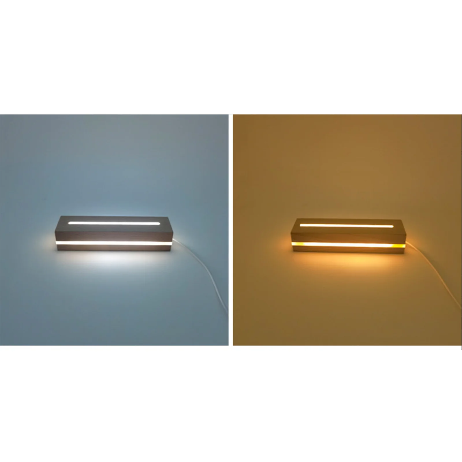 

Светодиодная лампа-подставка с регулируемой яркостью, прямоугольное основание, деревянная стойка для декоративных светильников, декор для комнаты