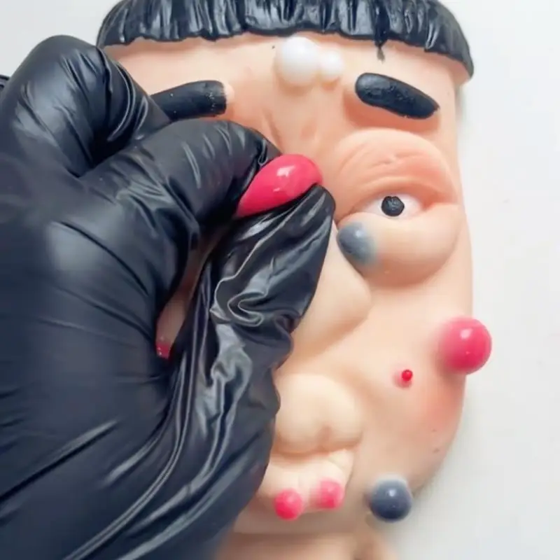 لعبة وجه سيليكون سريعة الارتداد لتخفيف الضغط الزائد، لعبة وجه قابلة للعصر للمرح والإبداع وتخفيف التوتر