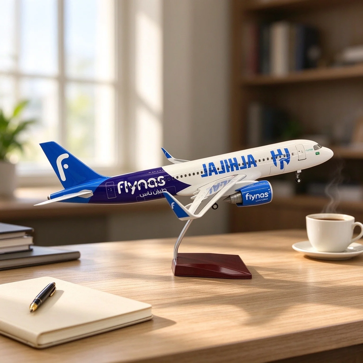 47cm Saudi Flynas Air A320 Diecast Resin Airplane Model Air-bus 320 Simulation Plastic Model Aircraft For Aviation Enthusiasts G