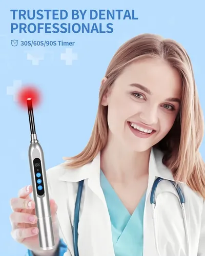 Imagen 2 del producto Dispositivo de terapia de luz roja, varita de terapia de luz infrarroja, tratamiento de dolor frío para boca, nariz, oreja, rodilla, pies, manos, tobillo