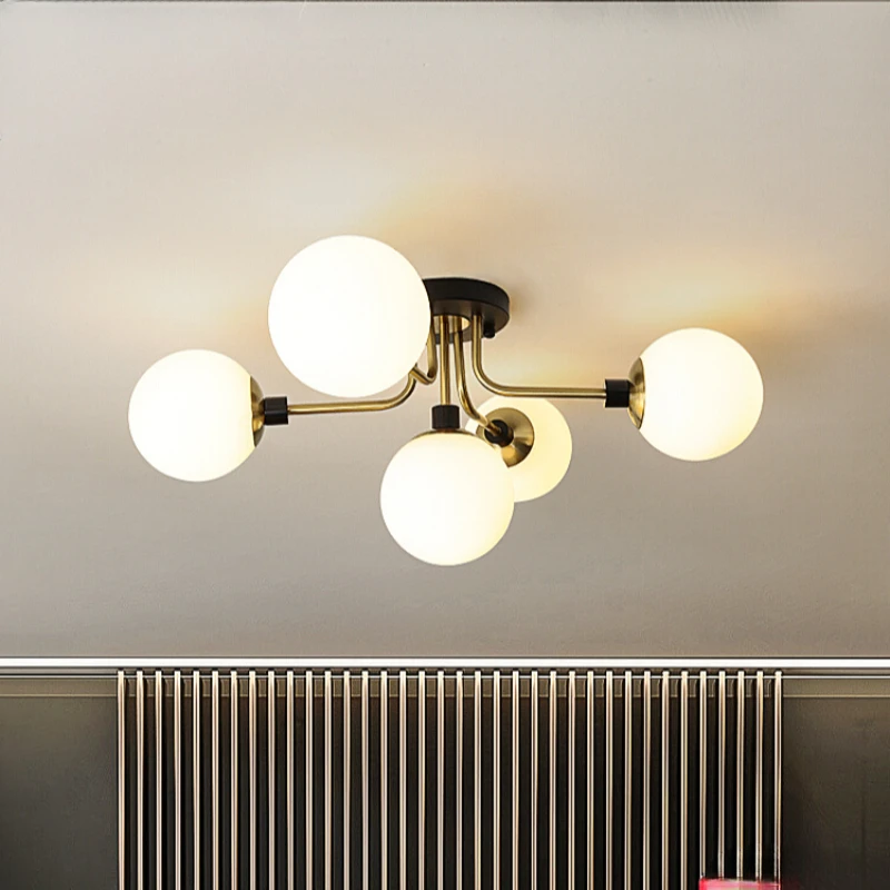 

Nordic American ceiling lamp simple living room master bedroom study magic bean modern round ball new design
