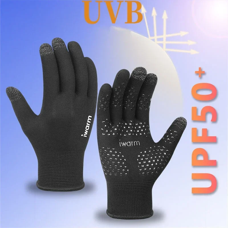 Sunscreen Touchscreen Gloves Men Women Outdoor Anti-slip Riding Driving Photography Gloves Sweat Absorbing Cool Tactile Gloves