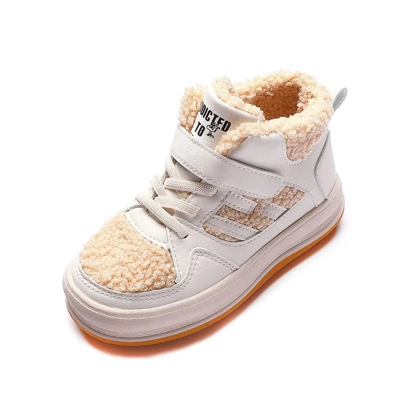 Girls Cotton Shoes Children Plush Thickened Anti-skid Shoes Boys Warm Sports Shoes Baby Soft Comfortable Winter Sneakers