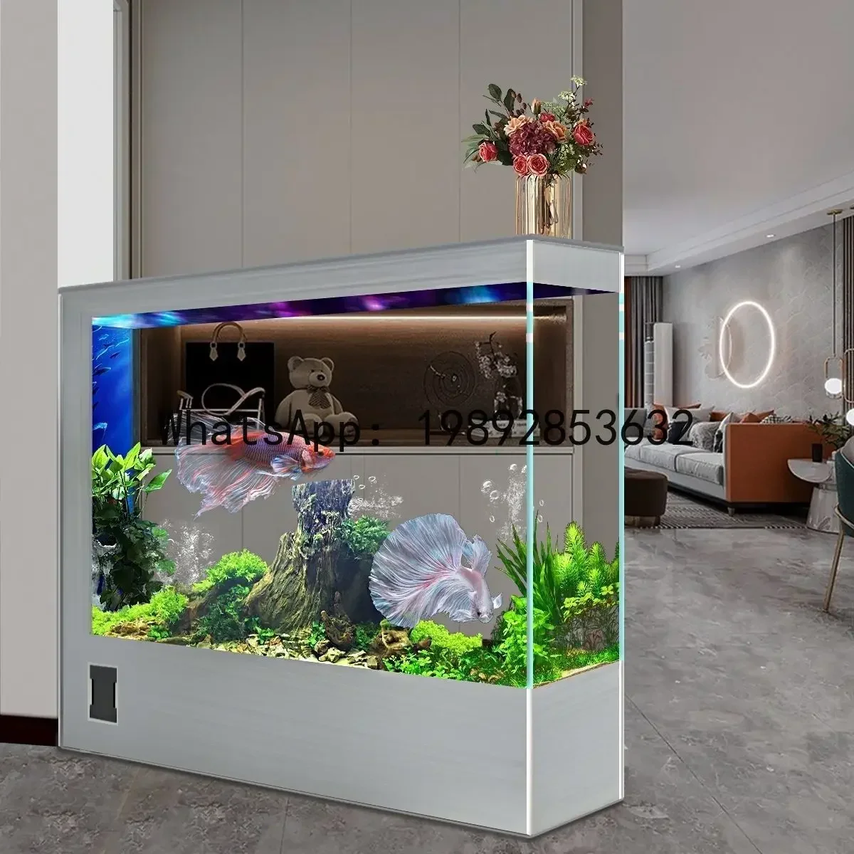 

B1 Floor Screen Medium-Large Living Room Home Partition Entrance Bedroom Luxury Square Tank Aquarium
