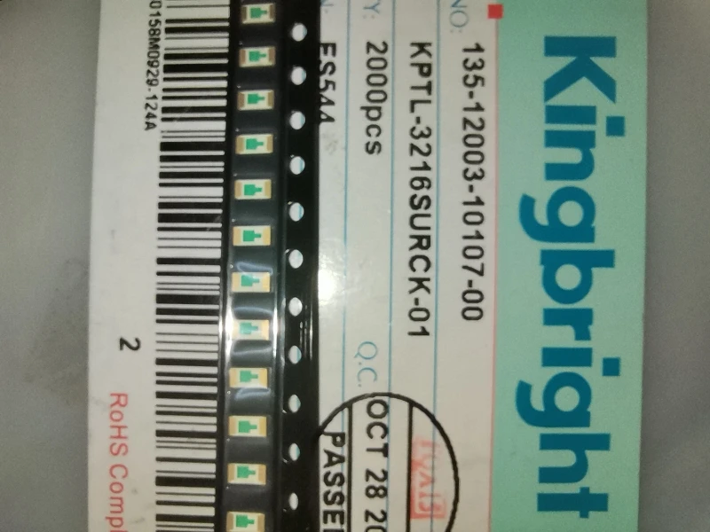 

50 шт./KPTL-3216SURCK-01 1206 антипастая встроенная линза красный супер яркий светодиод