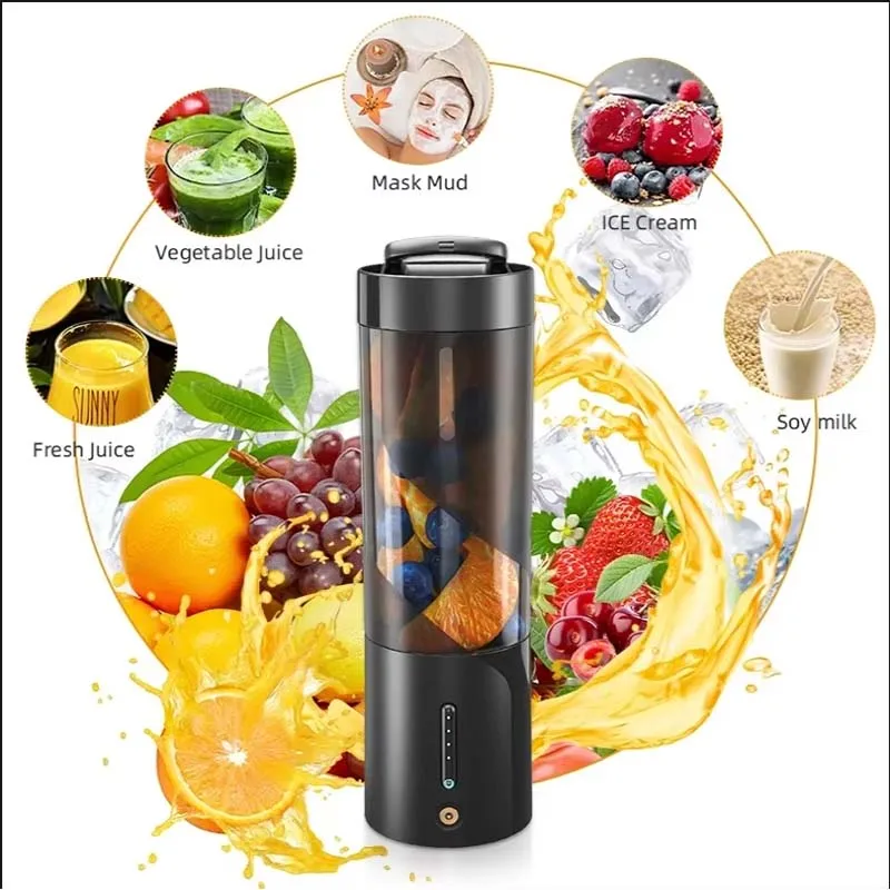 New Portable Electric Juicer Cross-Border USB Blender Stainless Steel Blade Household Use English Operating Factory Direct