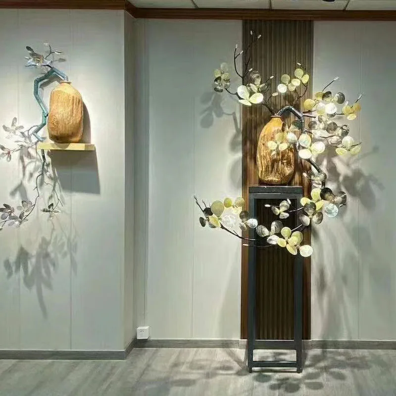 Large floor-to-ceiling ornaments Original design Natural shells Iron flowers Crafts