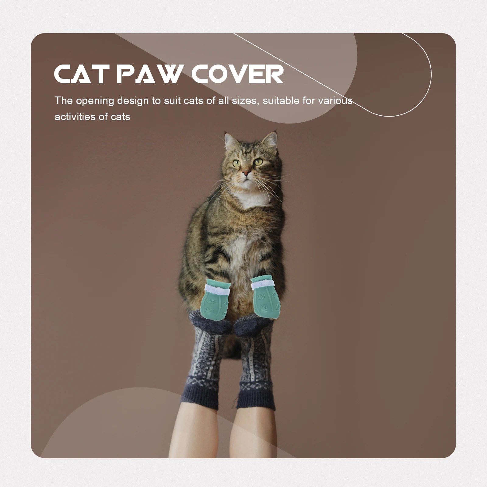 

4Pcs Cat Feet Covers Adjustable Soft Anti-Scratch Protective Paw Shoes for Bathing Cat Foot Cover Kitten Safety