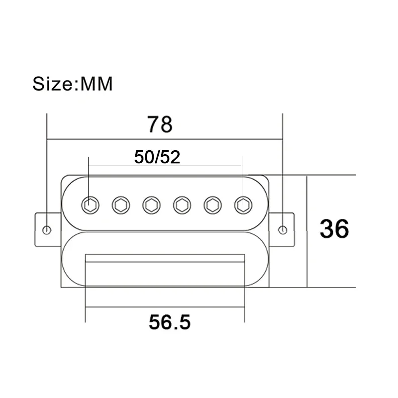 Electric Guitar Humbucker Blade/Hex Screw Adjusting Dual Coil Guitar Pickup with 4 Conduct Cable/Coil Splitting Black