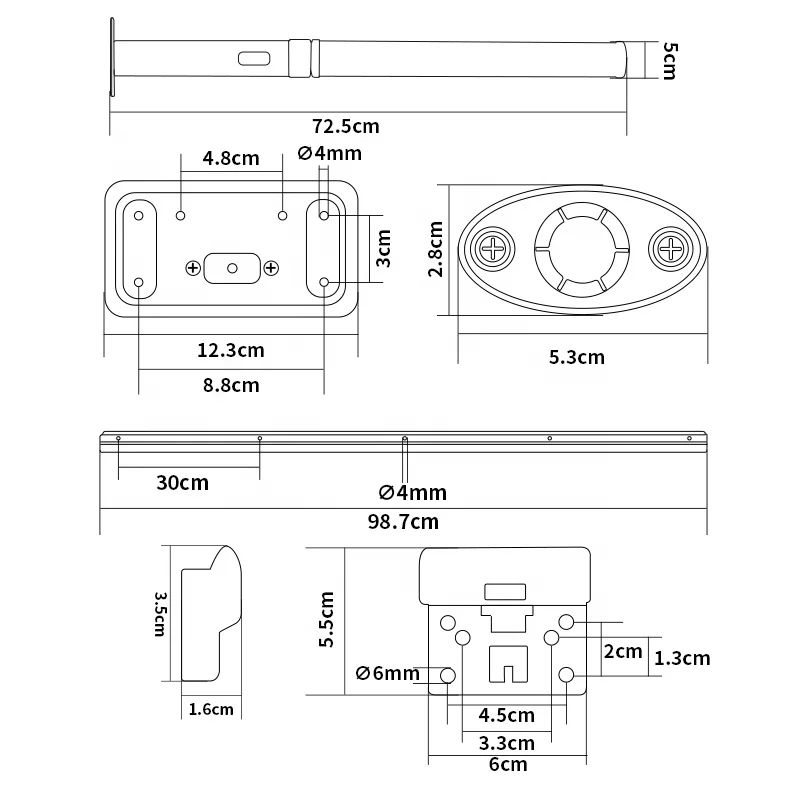 quality Caravan Accessories Move fold Table Leg Aluminum alloy Portable storage Motorhome Trailer RV Table Leg