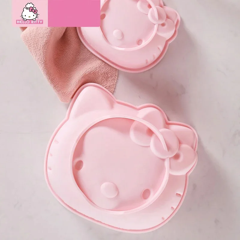 Sanrio Kawaii Hello Kitty Cake Mold Cartoon Anime Kitchenware DIY Mousse Cake Mold Silicone French 4 Inch 6 Inch Baking Mold