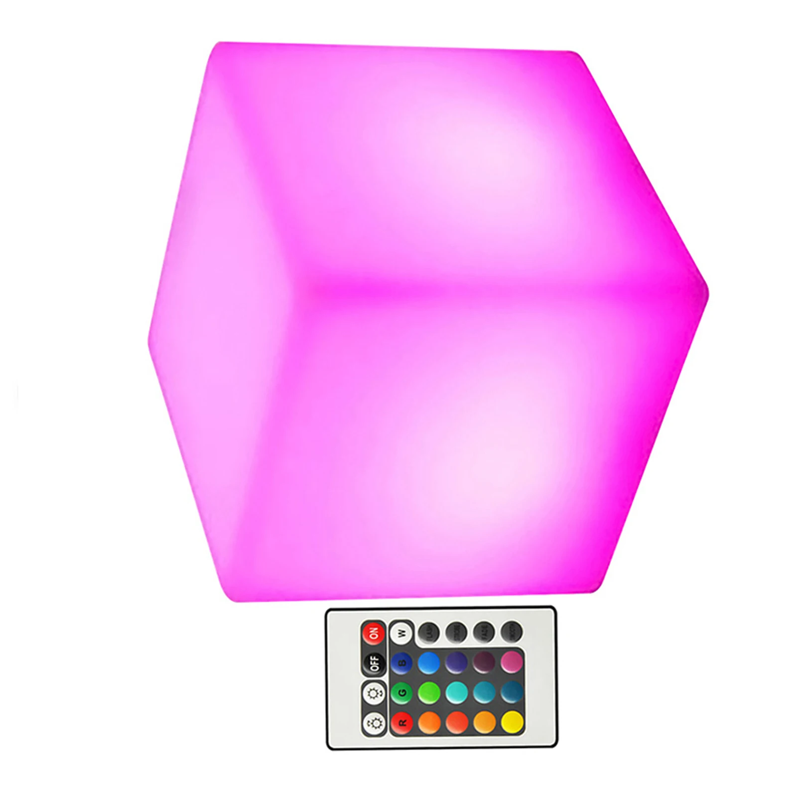 

Cube Light 16 Colors 4 Modes Remote Control LED Lamp Waterproof Square Stool Night Light Decorative Lighting PE Material