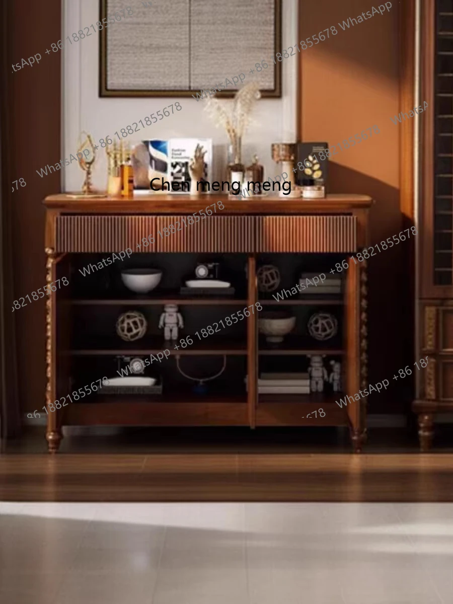 Solid wood dining side, chest of drawers, multi-functional storage, entrance to the wall side cabinet, shoe cabinet