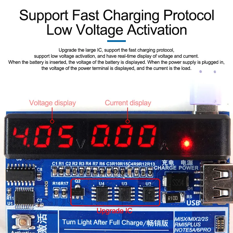 SUNSHINE SS-915 V9.0, papan uji aktivasi pengisian cepat baterai untuk ponsel Android IPhone 15/Pro/Max