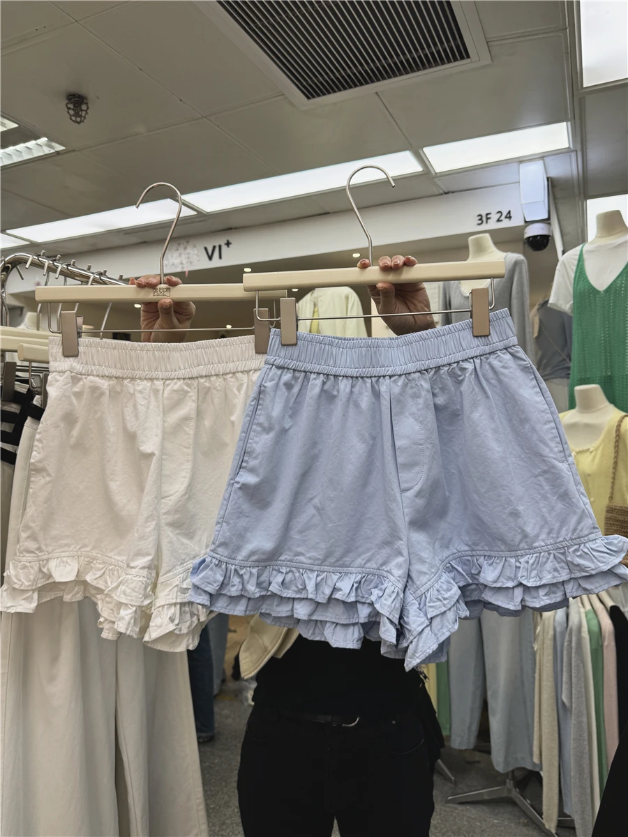 High Waist Loose Fit Thin Summer Casual orts for Women plus Size A-Line Straight Leg Pants Korean Sle Wide Leg Trousers