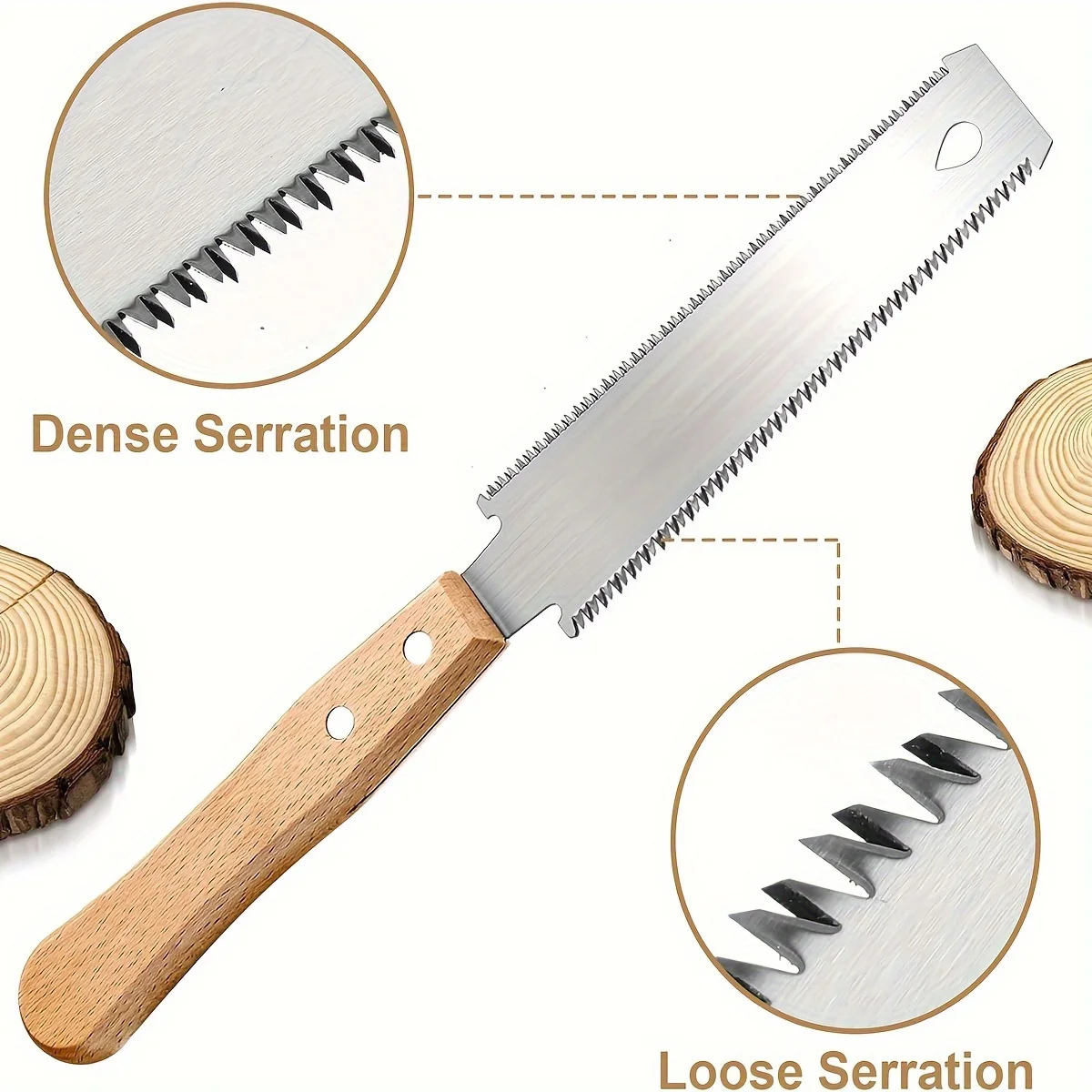 Small Pull Hand Saw with Double Edge Blade Cutting, 6-inch Blade Handsaw for Woodworking, PVC Pipe Cutting, DIY Project