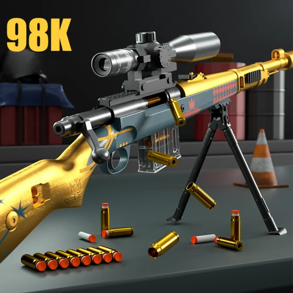 98k EVA Soft Bullet Manual Toy Gun Pistol Airsoft Pneumatic Gun Weapon CS Shoot Game for Adults Boys Christmas Gift