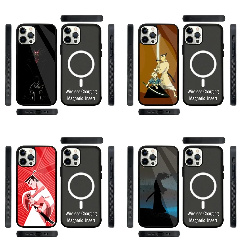 

S-Samurai Jack Phone Case Strong Magnetic For IPhone 16,15,14,13,Pro,Max,Plus,11,12,Mini For Magsafe Wireless Charging