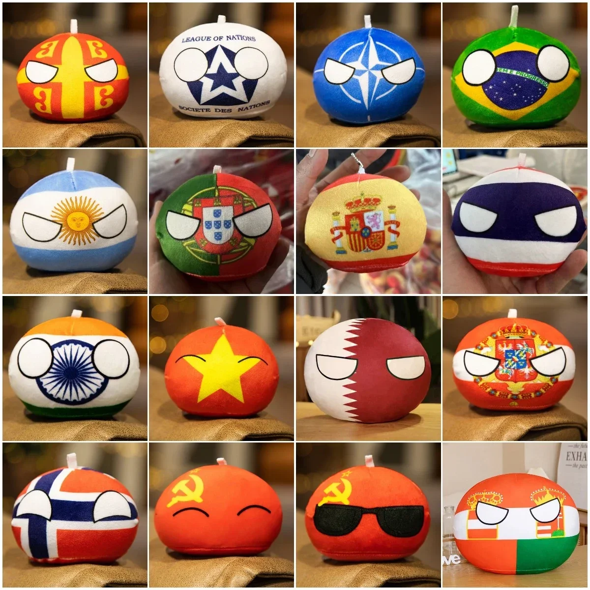 51 Styles 10-45cm Country Ball Plush Toys Polandball Pendant Country Balls Countryball Stuffed Doll Children's Day Gift for Kids