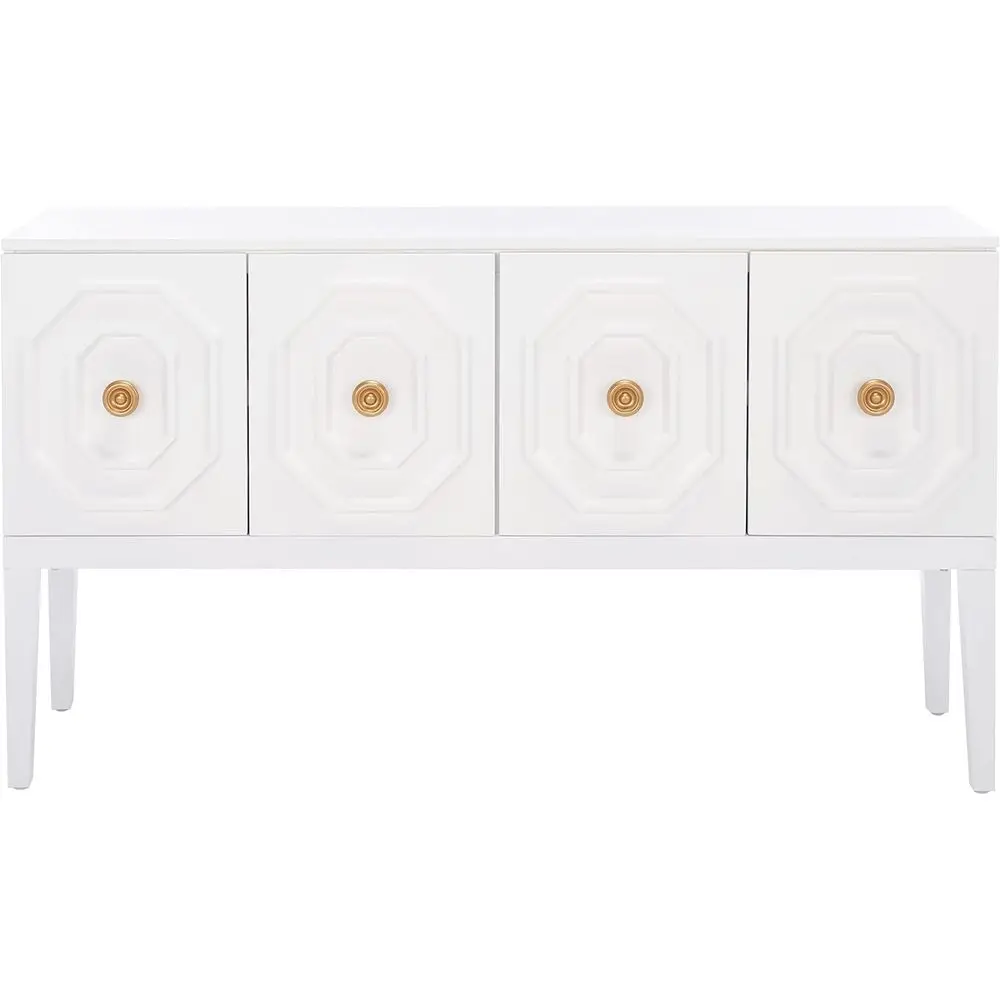

White 3-Door 2-Shelf Sideboard for Home