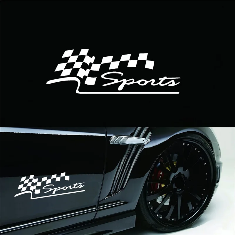 

1Pc Racing Flag Eyebrow Sticker Sport Car Decal Universal Fit for Most Car Models SUV Sedan Pickup Exterior Accessory