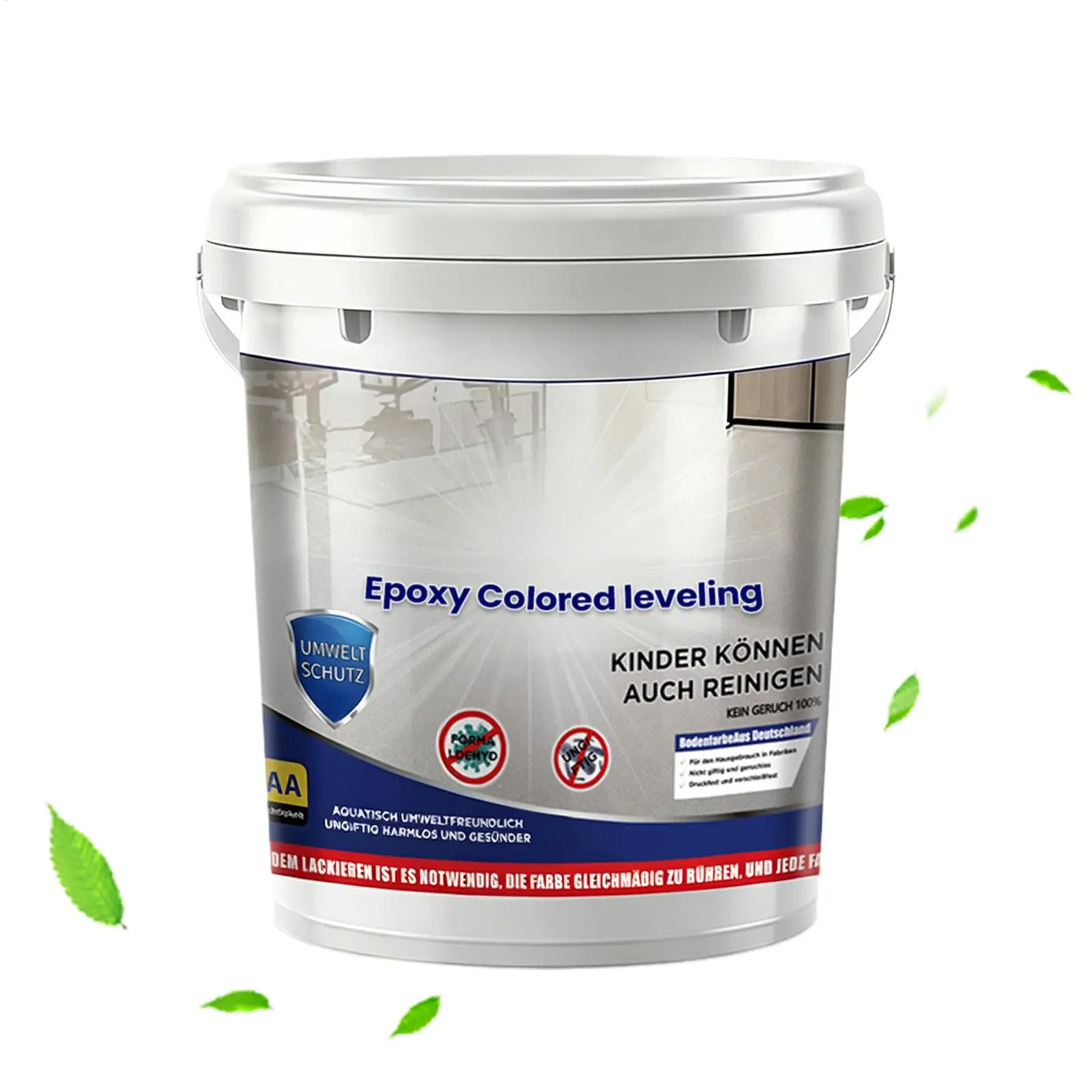 Epoxy Sand Floor Paint Quick Drying High-Gloss Self-Leveling Coating Epoxy Colored Sand Floor Paint for House Dorm Apartment