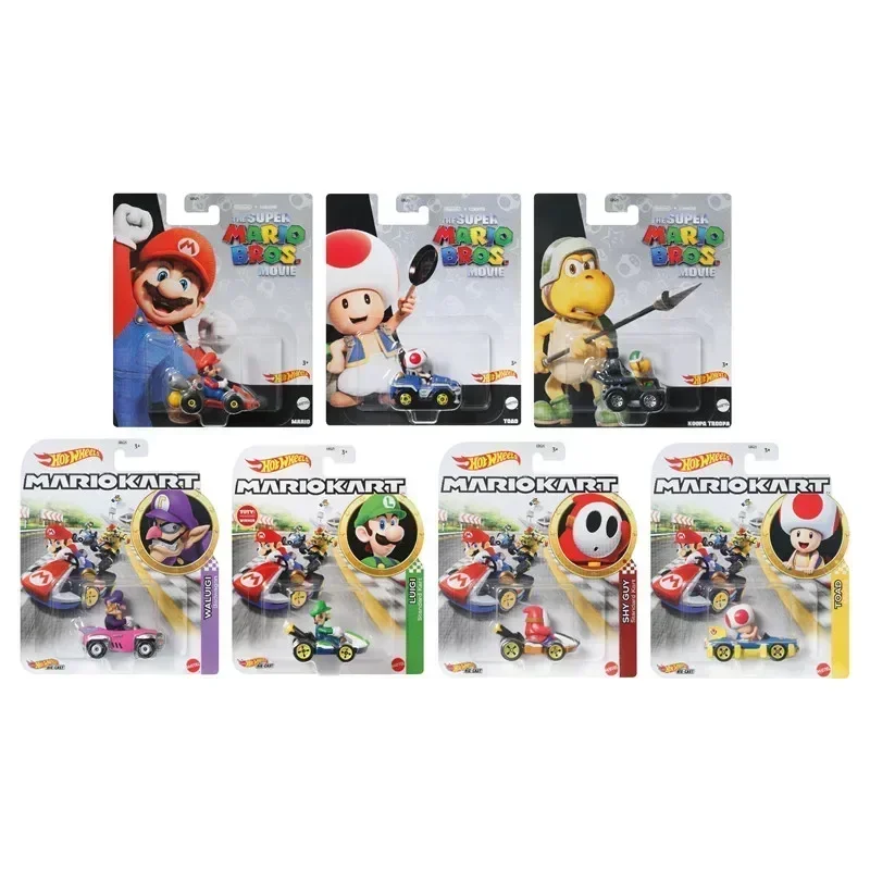 

Original Hot Wheels Mario Kart 1:64 Die-Cast Mini Mario Bro Vehicle Hotwheels Toys for Boys Premium Gifts 1/64 Car Toy Gbg25