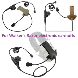 HEARGEAR Microphone & PTT for Walker's Razor Noise Canceling Electronic Earmuffs Anti-noise Airsoft Shooting Hunting Headphones